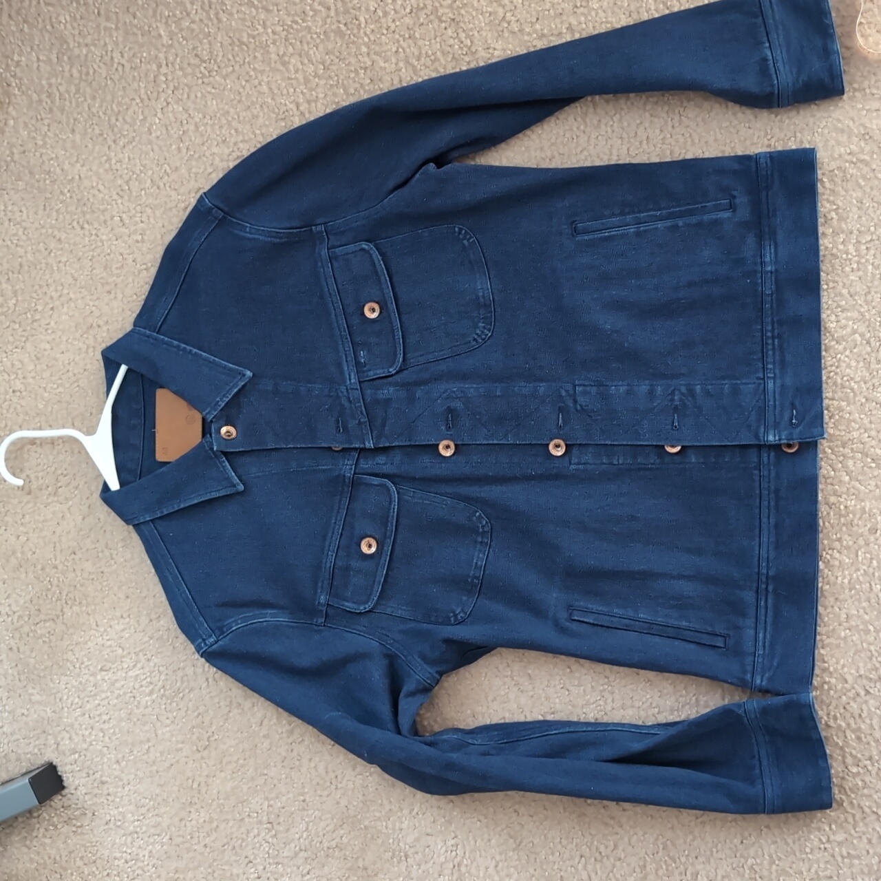 Taylor Stitch Indigo Long Haul Jacket In Boss Duck